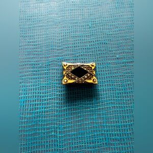 Vintage Catherine Popesco France Art Deco Yellow Enamel Brooch Pin